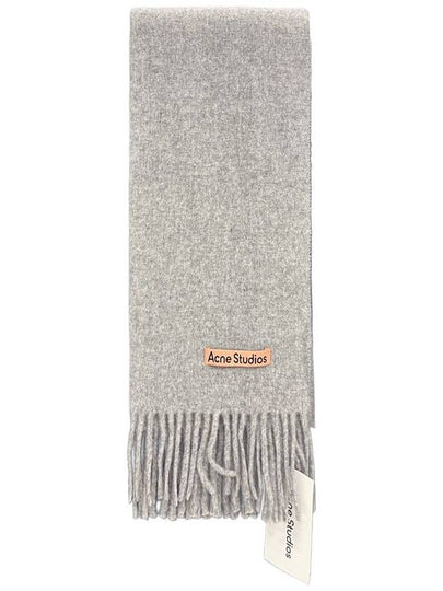 Wool Fringe Scarf Light Grey Melange - ACNE STUDIOS - BALAAN 2