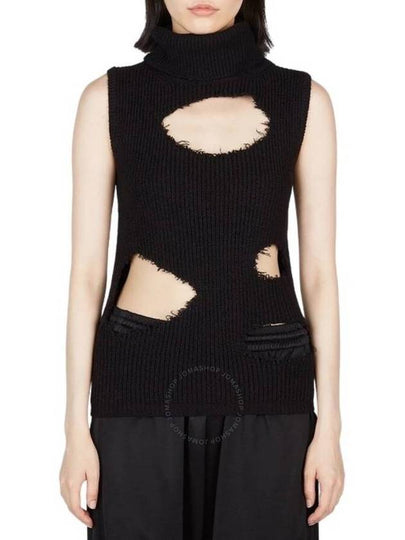 MM6 Maison Margiela Distressed Roll Neck Sweater, Size Small - MAISON MARGIELA - BALAAN 2