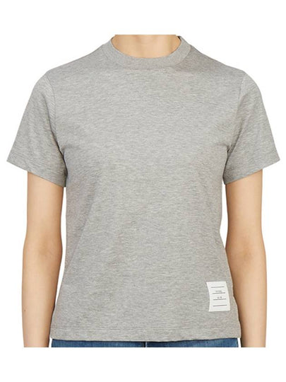 Logo Patch Lightweight Jersey Relaxed Fit Short Sleeve T-Shirt Grey - THOM BROWNE - BALAAN 2