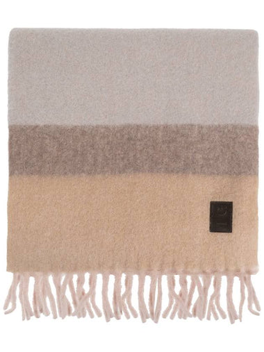 FERRAGAMO Wool Scarf, Women's, Beige - SALVATORE FERRAGAMO - BALAAN 1