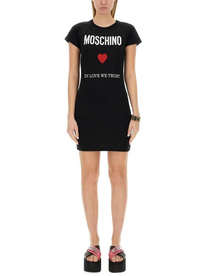 Midi Dress 04500541 2555 BLACK - MOSCHINO - BALAAN 2