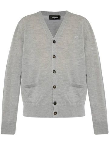 Dsquared2 Wool Cardigan With Pockets, Women's, Grey - DSQUARED2 - BALAAN 1