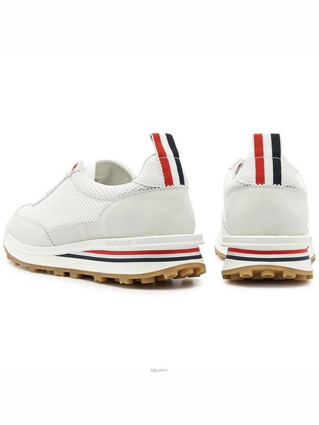 Thom Women Browne Nylon Tech Runner Low Top Sneakers Grey White - THOM BROWNE - BALAAN 6