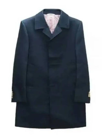 Men's Mackintosh Bal Collar Classic Single Coat Navy - THOM BROWNE - BALAAN 2