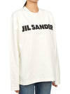 Logo Print Long Sleeve T Shirt White - JIL SANDER - BALAAN 4