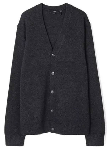 V-Neck Cardigan Black - THEORY - BALAAN 1