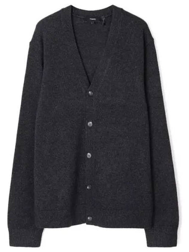 V-Neck Cardigan Black - THEORY - BALAAN 1