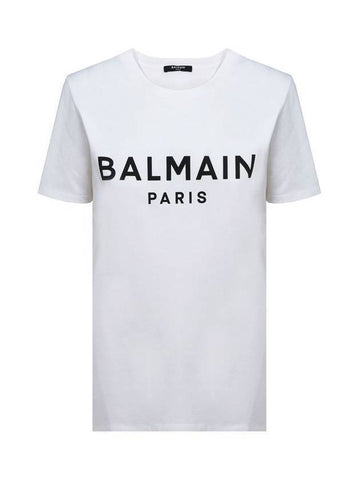 Logo Cotton Short Sleeve T-Shirt White - BALMAIN - BALAAN.