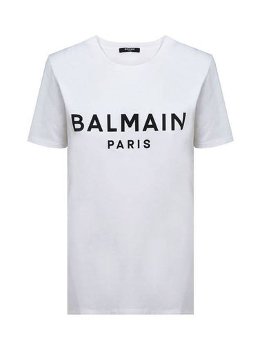 Logo Cotton Short Sleeve T-Shirt White - BALMAIN - BALAAN 1