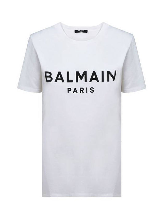 Logo Cotton Short Sleeve T-Shirt White - BALMAIN - BALAAN 1
