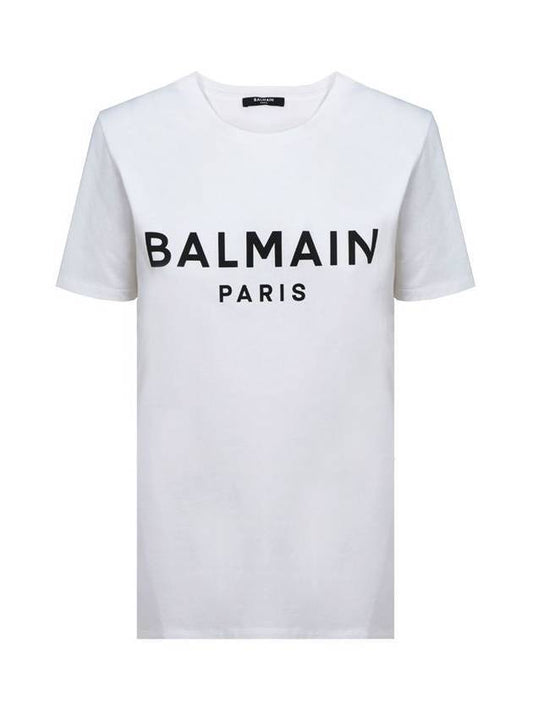 Logo Cotton Short Sleeve T-Shirt White - BALMAIN - BALAAN.