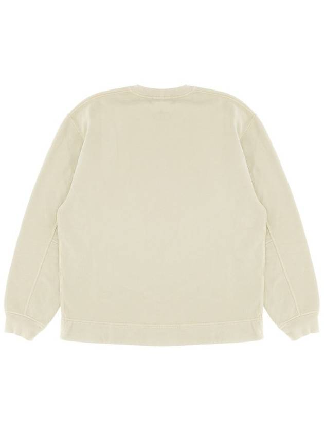 Logo Crew Neck Sweatshirt Off White - STONE ISLAND - BALAAN 5