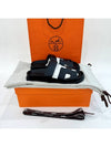 Chypre Leather Sandals Black - HERMES - BALAAN 11