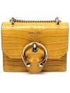 J133934 Brown Croc Embossed Leather Gold Chain Mini Paris Crossbody Bag - JIMMY CHOO - BALAAN 1