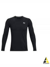 Men's UA ColdGear Fitted Crew Long Sleeve T-Shirt Black - UNDER ARMOUR - BALAAN 2