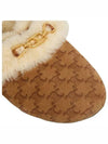 Triomphe Shearling Fur Slippers - CELINE - BALAAN.