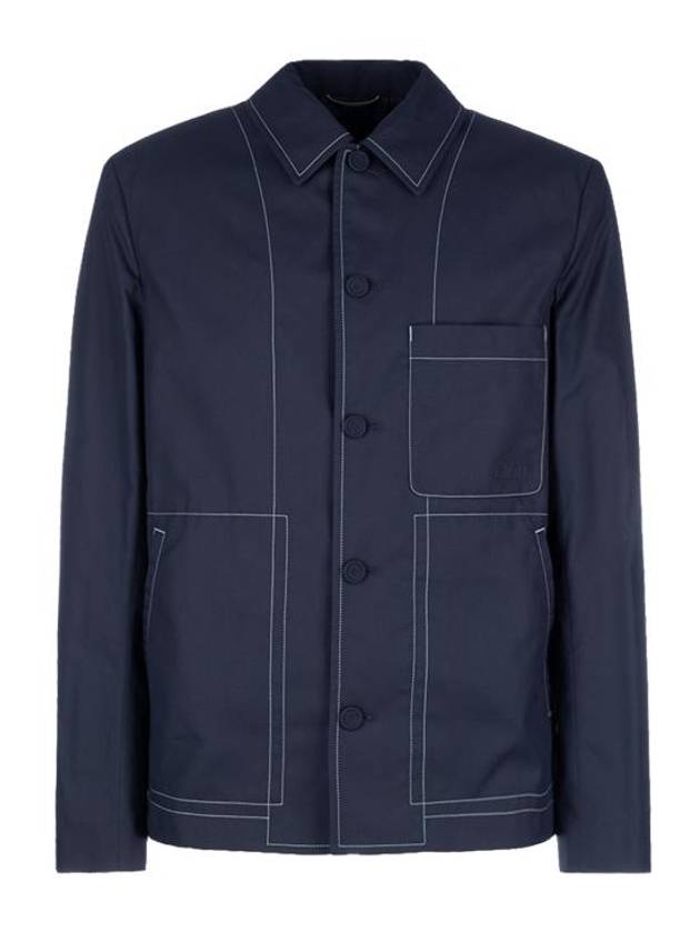 Workwear Cotton Silk Canvas Jacket Navy - DIOR - BALAAN 2