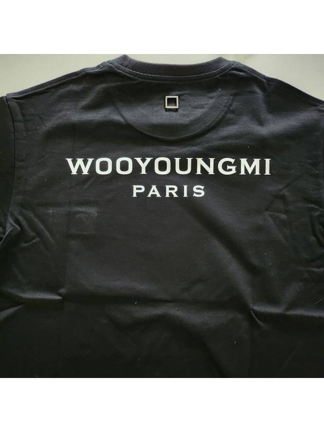 Cotton Back Logo Short Sleeve T-Shirt Black - WOOYOUNGMI - BALAAN 3