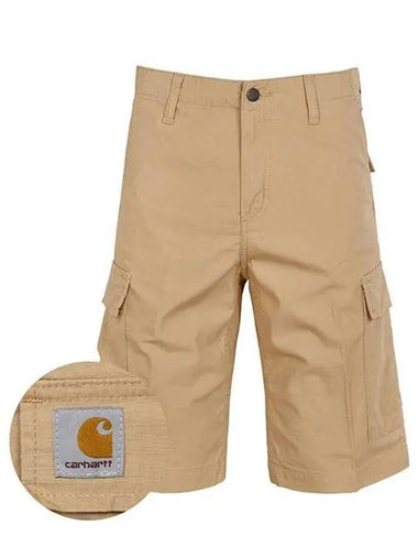 Brown Logo Regular Cargo Shorts Pants I02824607E 02 1210151 - CARHARTT - BALAAN 1