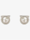 Salvatore Gancini Pearl Silver Earrings White - SALVATORE FERRAGAMO - BALAAN 3