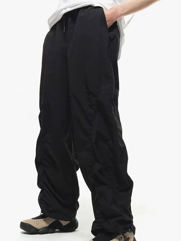 Shirring wide nylon pants black - CPGN STUDIO - BALAAN 1