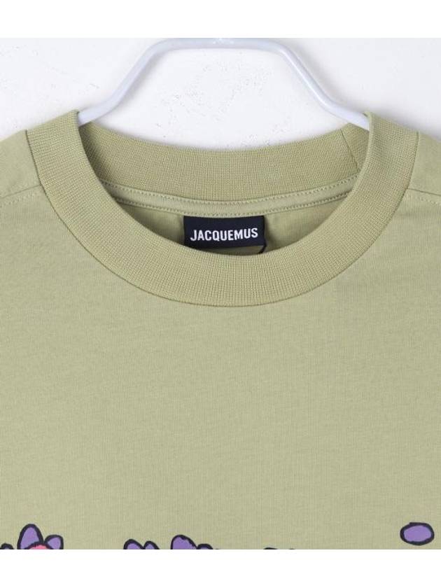 Desenho Manches Longues Daisy Logo Cotton Long Sleeve T-Shirt Green - JACQUEMUS - BALAAN 3