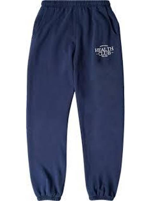 Health Club Print Cotton Track Pants Navy - SPORTY & RICH - BALAAN 2