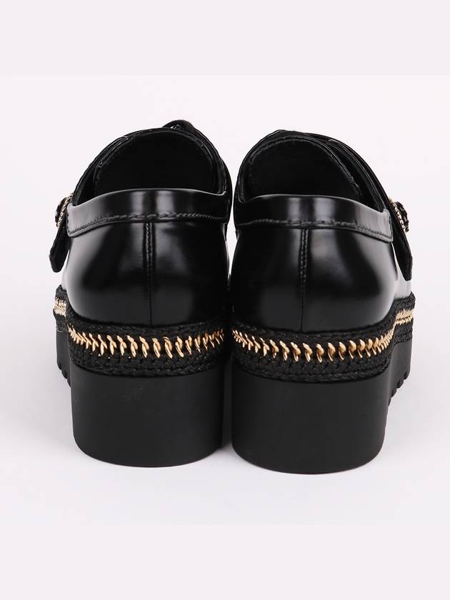 CC logo black lace up women s loafers - CHANEL - BALAAN 7