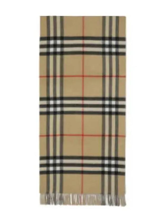 Giant Check Cashmere Reversible Muffler Archive Beige Scarf - BURBERRY - BALAAN 1