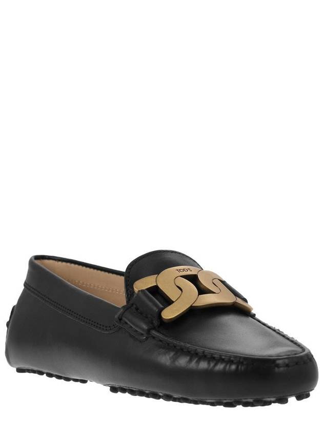 Women's Kate Gommino Leather Driving Shoes Black - TOD'S - BALAAN 6