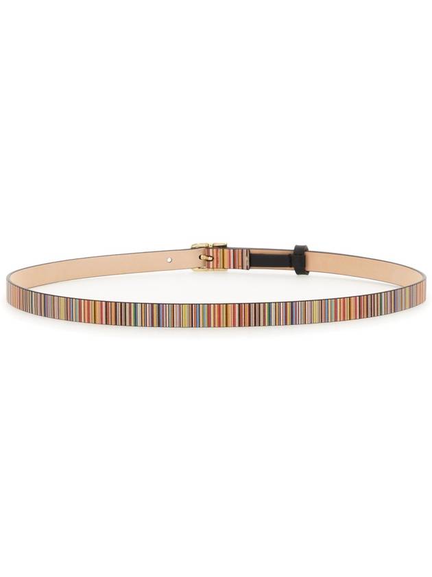 Striped Leather Belt W1A7614LSKSIG - PAUL SMITH - BALAAN 9