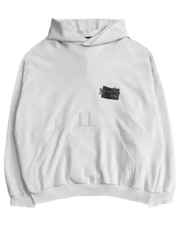 Logo Tape Hoodie White - BALENCIAGA - BALAAN 2