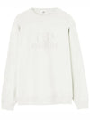 Diagonal Fleece Logo Embroidered Sweatshirt White - CP COMPANY - BALAAN 2