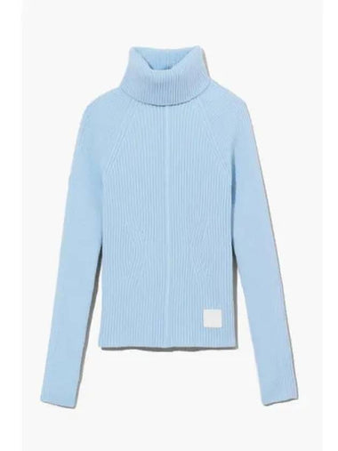 Ribbed Turtleneck Blue MJWAS23002BUX - MARC JACOBS - BALAAN 1