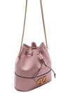 V Logo Chain Bucket Bag Baby Pink - VALENTINO - BALAAN 4