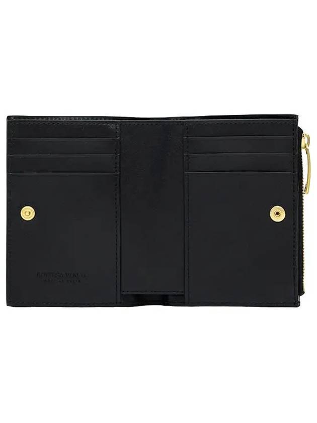 Intrecciato Zipper Small Half Wallet Black - BOTTEGA VENETA - BALAAN 8