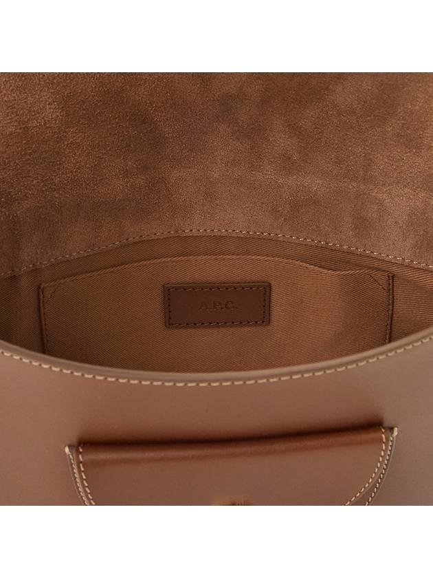 Le Pocket Small Smooth Leather Hobo Cross Bag Brown - A.P.C. - BALAAN 9