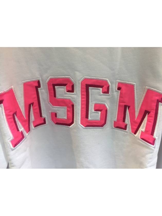 Women's Pink Embroidery Patch Sweatshirt White 2441 MDM 163184298 01 - MSGM - BALAAN 4