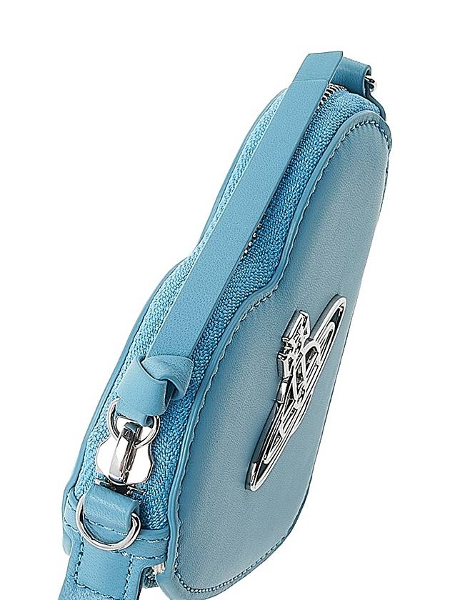 ORB Heart Chain Leather Cross Bag Blue - VIVIENNE WESTWOOD - BALAAN 9