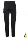 Stretch Satin Cargo Straight Pants Black - CP COMPANY - BALAAN 2