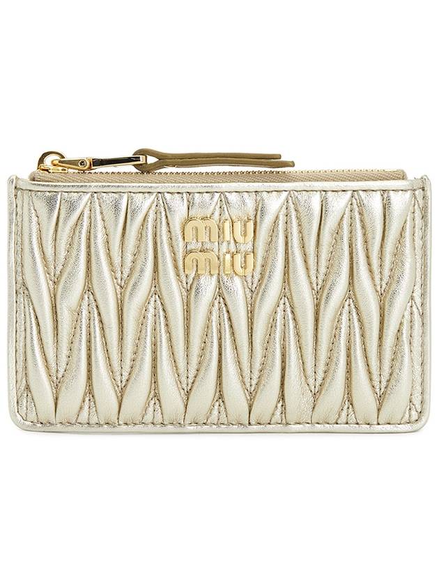 Matelasse Leather Envelope Card Wallet Pyrite - MIU MIU - BALAAN 2