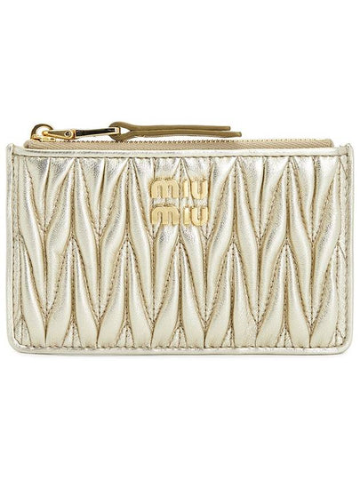 Matelasse Leather Card Wallet Pyrite - MIU MIU - BALAAN 2