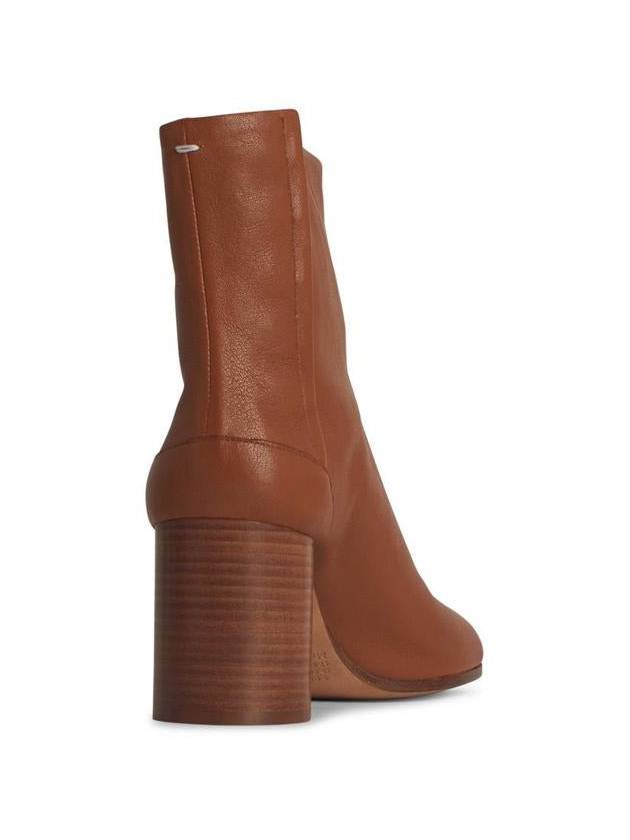 Maison Margiela 'Tabi' Brown Leather Ankle Boots - MAISON MARGIELA - BALAAN 3