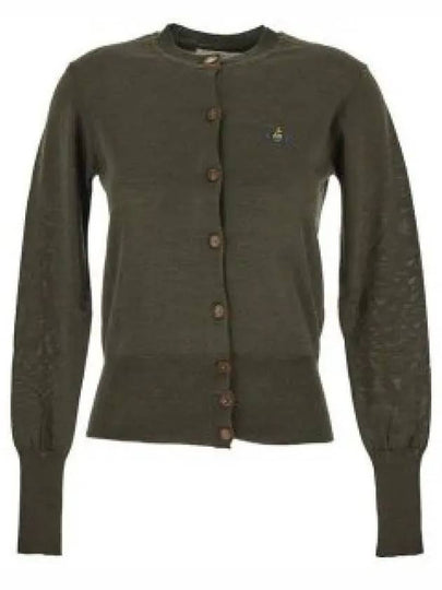 Bea Embroidered Logo Cardigan Green - VIVIENNE WESTWOOD - BALAAN 2