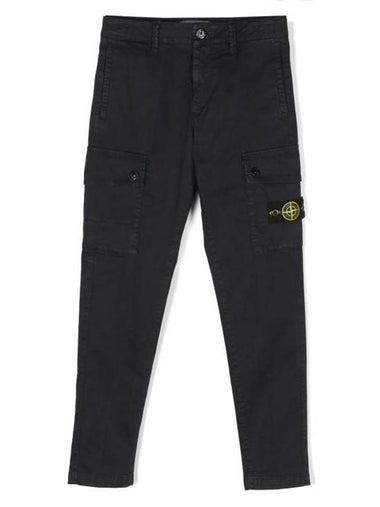 Kids Cotton Cargo Pants Navy - STONE ISLAND - BALAAN 1