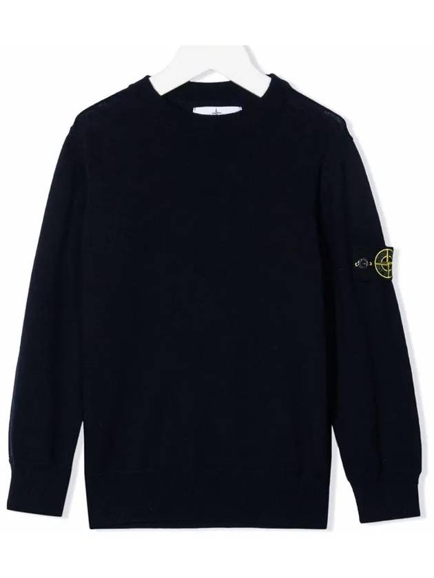 Kids Waffen Crew Neck Knit Navy 7516509A4 V0020 - STONE ISLAND - BALAAN 2