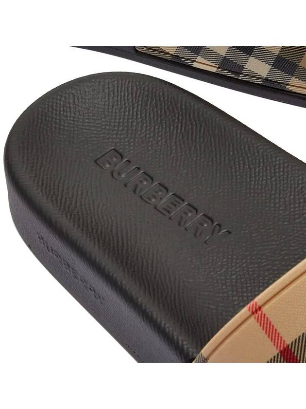 Check Furley Slippers Beige - BURBERRY - BALAAN 3