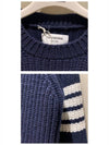 Men's Stitch Classic Handmade Cashmere Knit Top Navy - THOM BROWNE - BALAAN 6