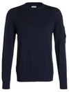 Lens Wappen Knit Top Navy - CP COMPANY - BALAAN 1