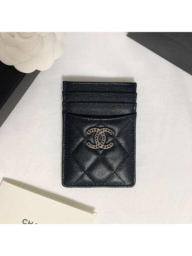 Crystal CC Logo Card Wallet Black Caviar AP3404B1292894305 - CHANEL - BALAAN 2